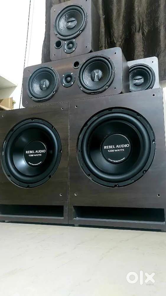 Rebel Audio Home theatre Speakers with Sub amp