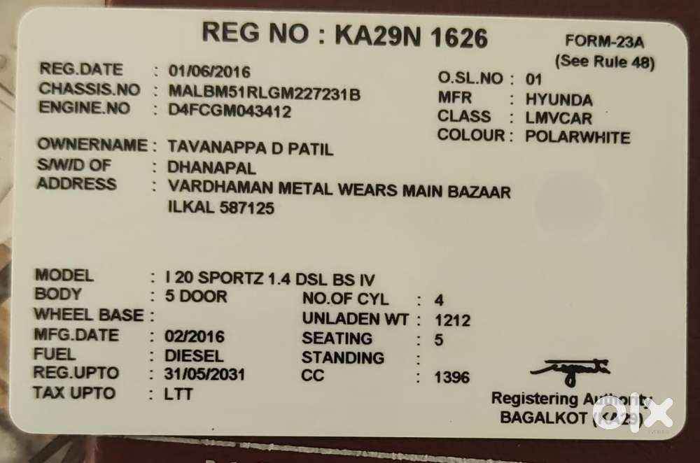 Hyundai I20 Sportz Plus Diesel, 2016, Diesel