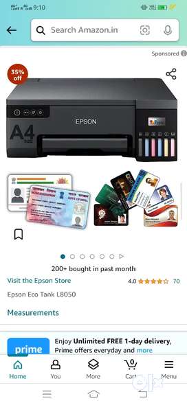 Single Side Pvc Id Card Printer Epson L805 at Rs 25000 in Raipur