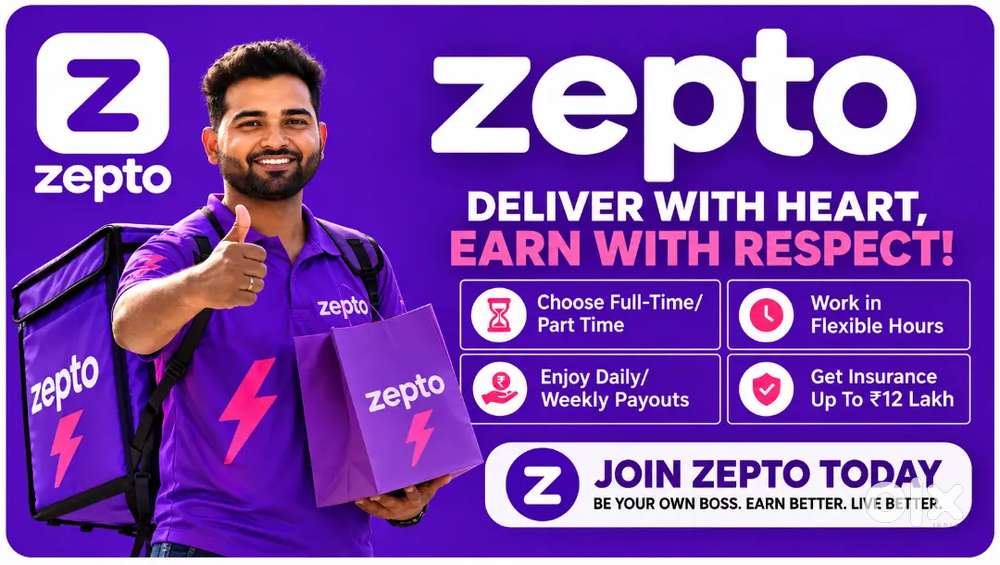 Zepto Delivery Job Delivery boy Grocery Delivery Part time Job Zepto