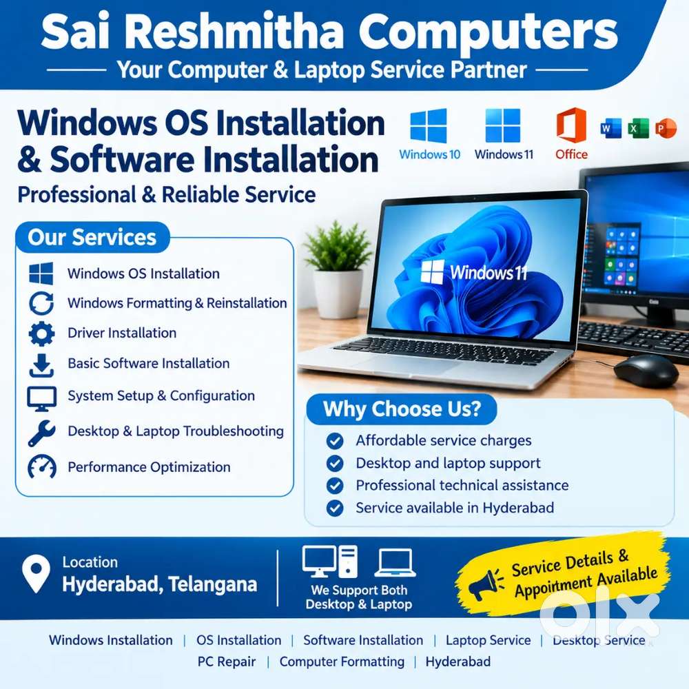 Windows OS Installation & Software Installation
