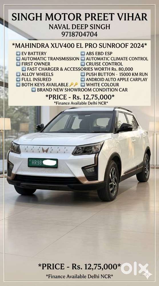 Mahindra Xuv400 Ev El Fast Charger, 2024, Electric