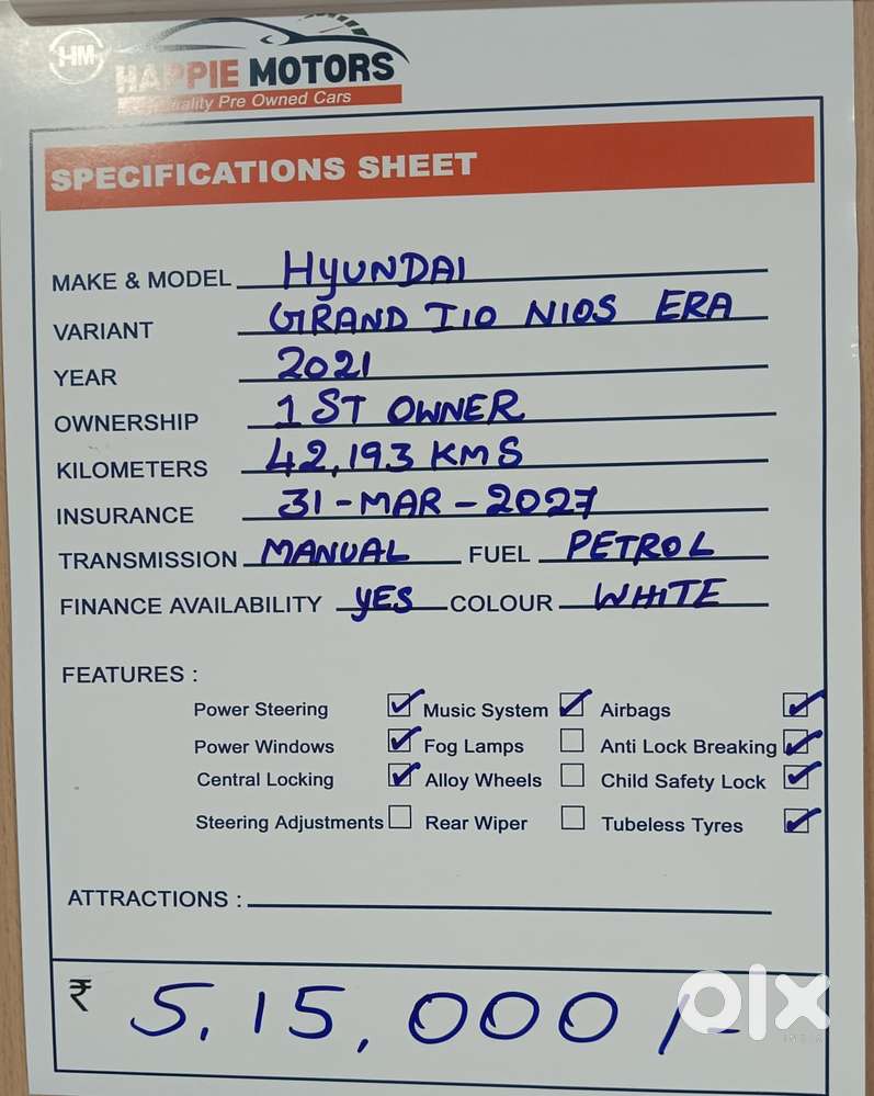 Hyundai Grand I10 Nios Era, 2021, Petrol