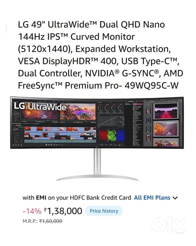 49 inch lg Moniter super ultrawide