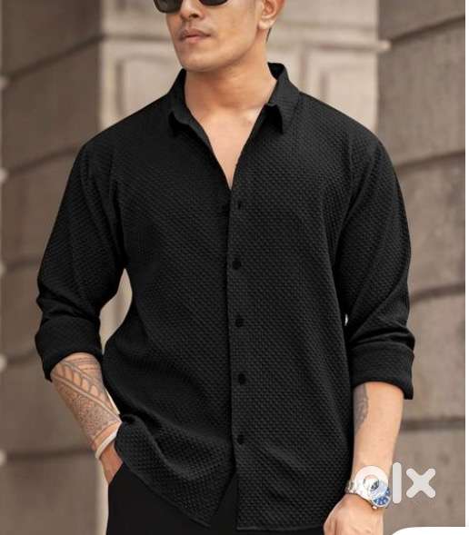 Preminum Knitted Structured Men'z Shirt - Men - 1826916486