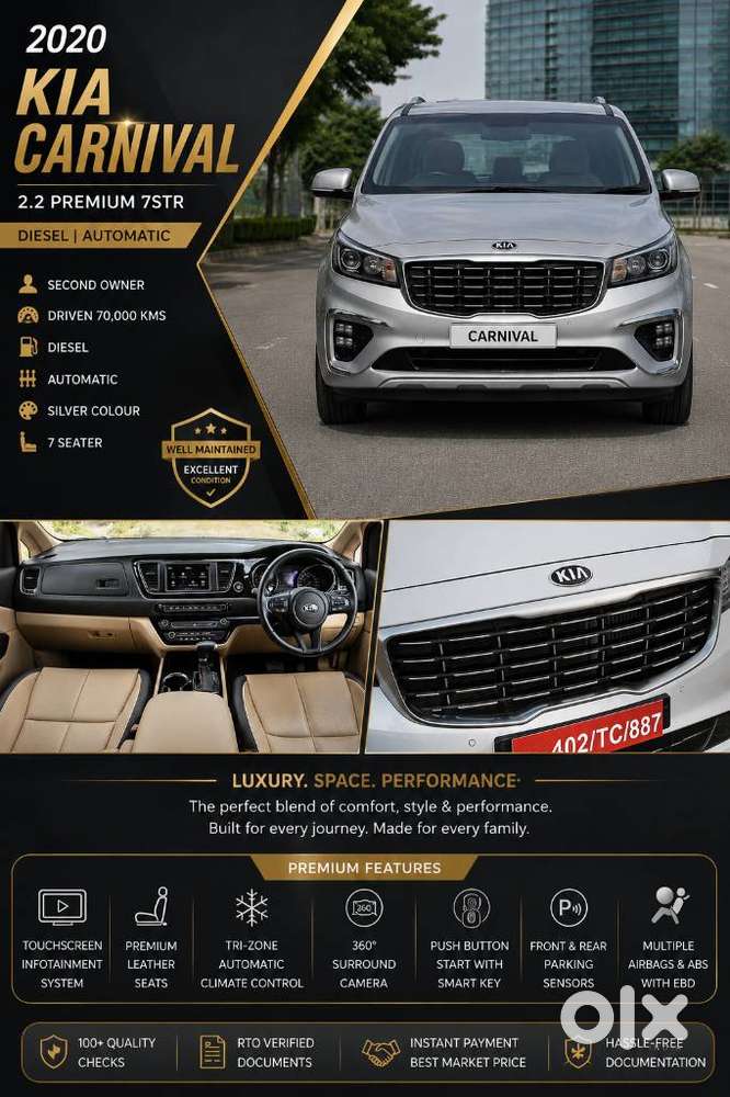 Kia Carnival Premium, 2020, Diesel