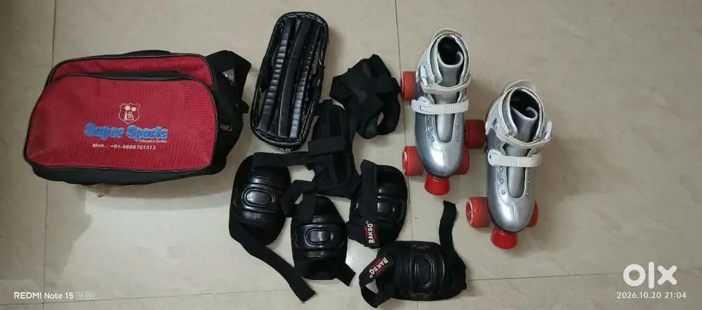 Skates and skating protection equipment kit+protection kit bag