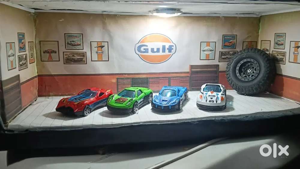 Toy car garage.