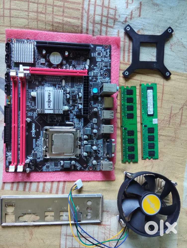 Motherboard with processor,ram and free cooling fan