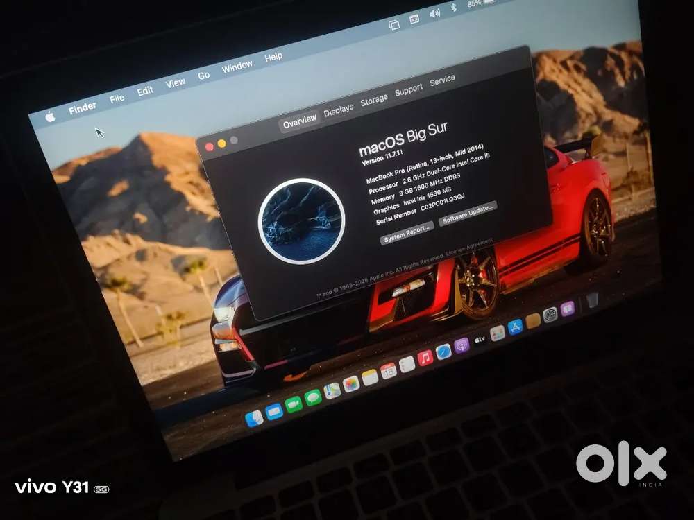Macbook pro 13 inch 8gb ram 256gb