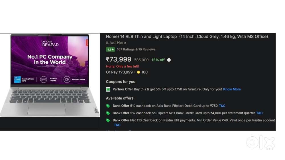Lenovo IdeaPad Slim 5 (13th Gen Core i5) – Thin & Light Laptop ...