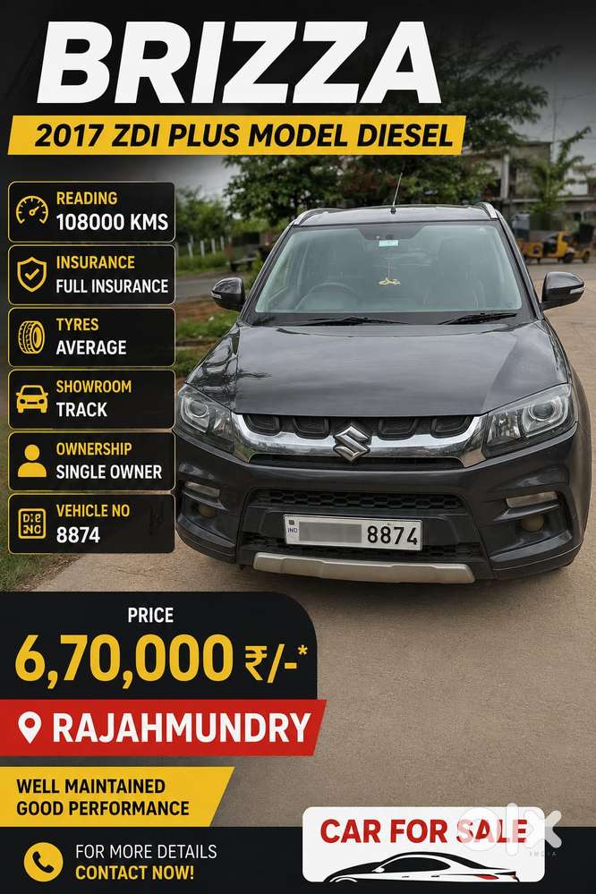 Maruti Suzuki Brezza Zdi Plus, 2017, Diesel