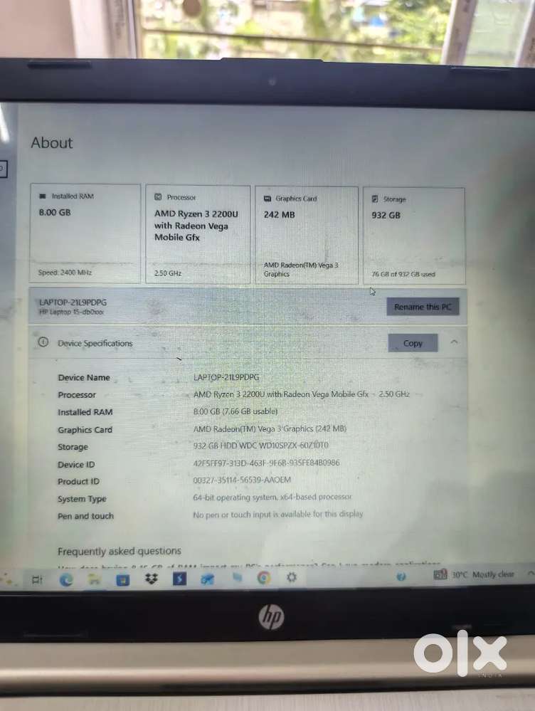 Hp laptop for sell,