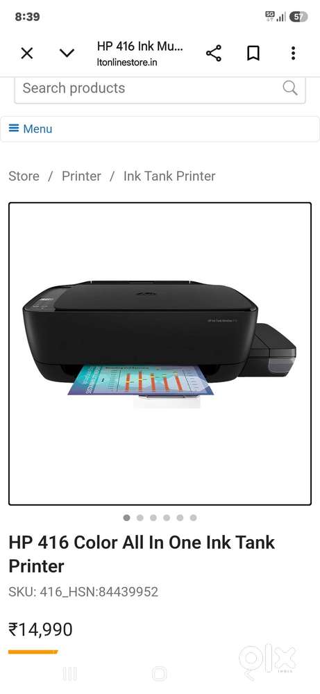 Hp printer 416 ink tank