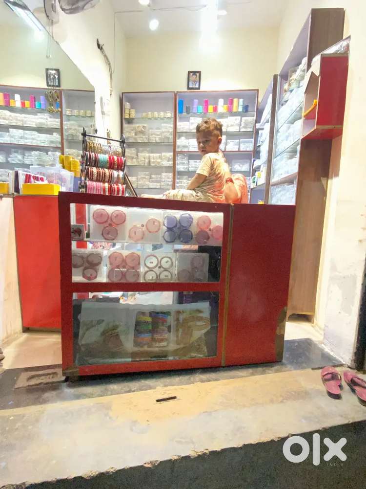 Cash Counter Wooden Display Racks with Glass Shelves Shop/Furniture