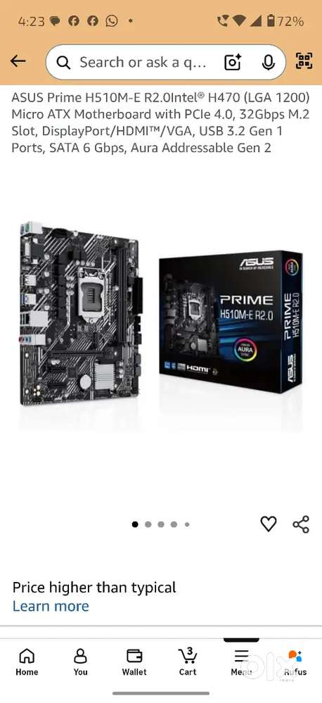 Intel i5 11500, asus prime H510m, Corsair ddr4 8×2=16gb 3200mhz