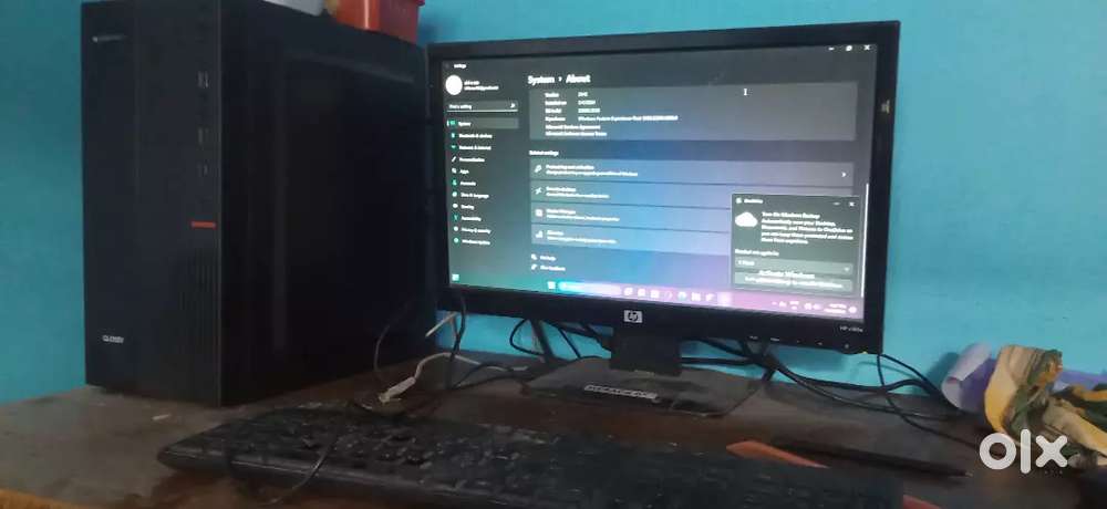 Computer desktop h 16gb ram ,128, SSD led monitor wit