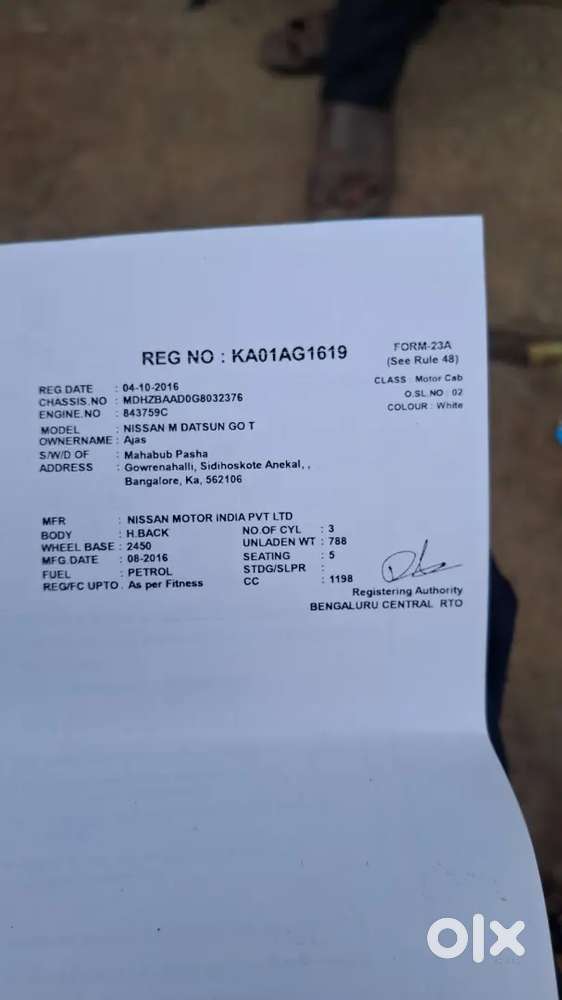 Datsun Go 2016 Cng & Hybrids 112000 Km Driven
