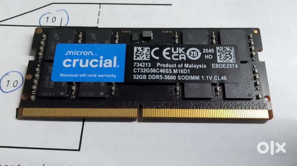 Crucial RAM 32GB DDR5 5600MHz (or 5200MHz or 4800MHz) Laptop Memory CT32G56C46S5 : Buy Online at Best Price in KSA - Souq is now