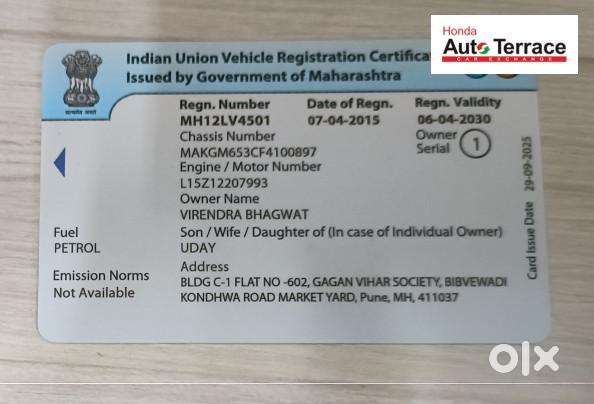 Honda City 1.5 Sv I-vtec Mt, 2015, Petrol