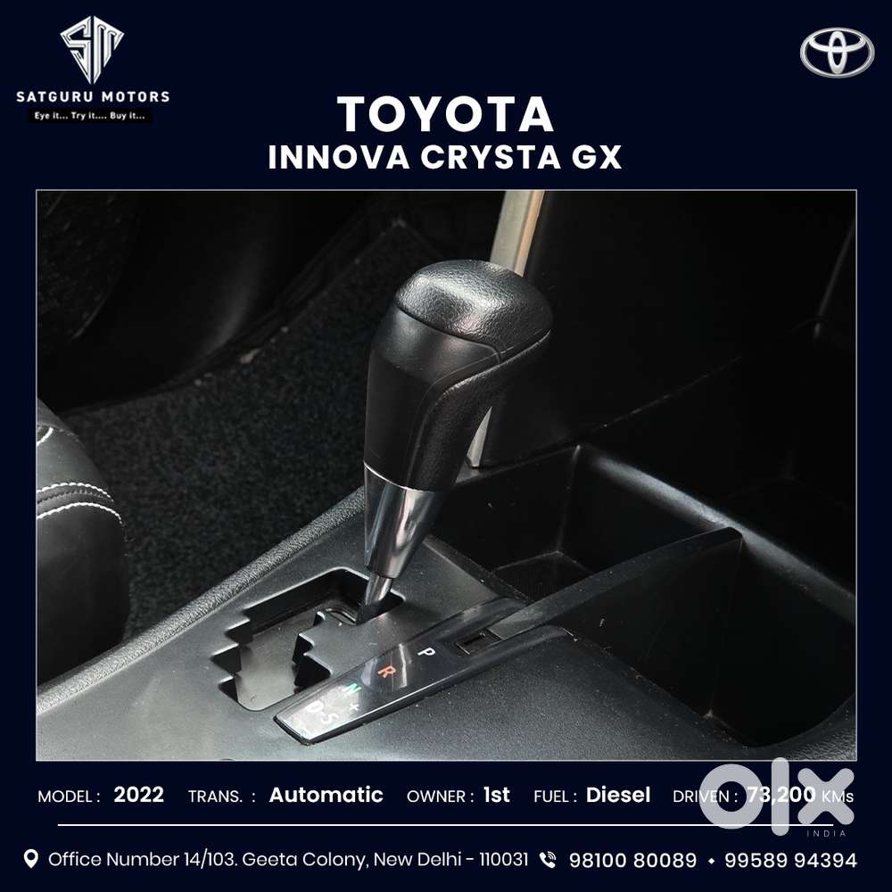 Toyota Innova Crysta 2.8 Gx At 7 Str, 2022, Diesel