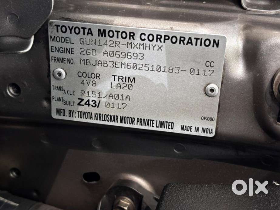 Toyota Innova Crysta 2.4 Z 7 Str, 2017, Diesel