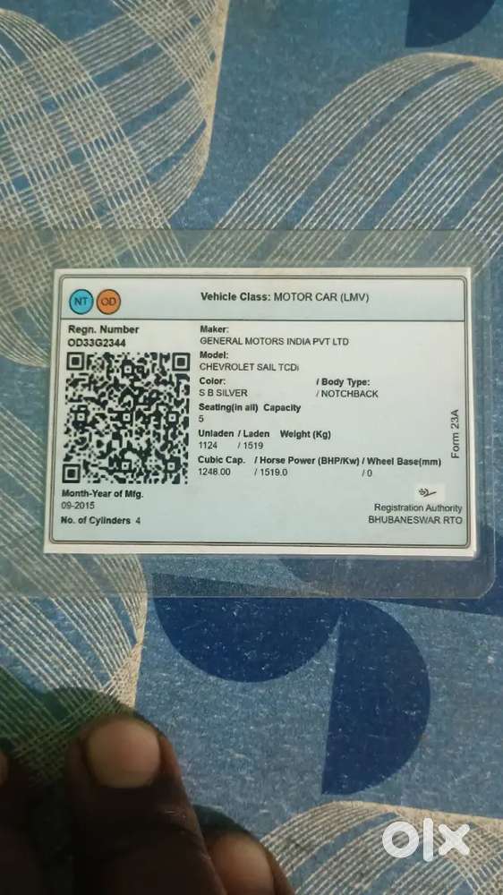 Chevrolet Sail 2016 Diesel 117000 Km Driven