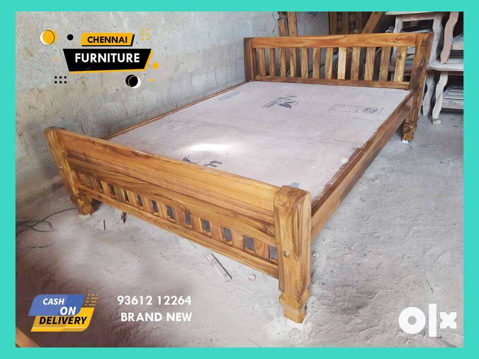 Wooden best sale cot olx