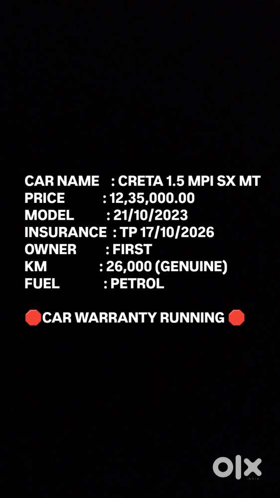 Hyundai Creta 1.5 Sx, 2023, Petrol