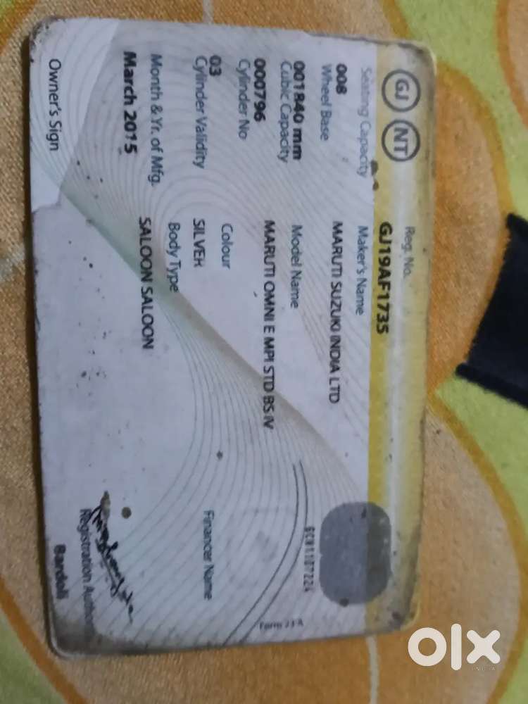 Maruti Suzuki Omni 2015 Cng & Hybrids 89000 Km Driven