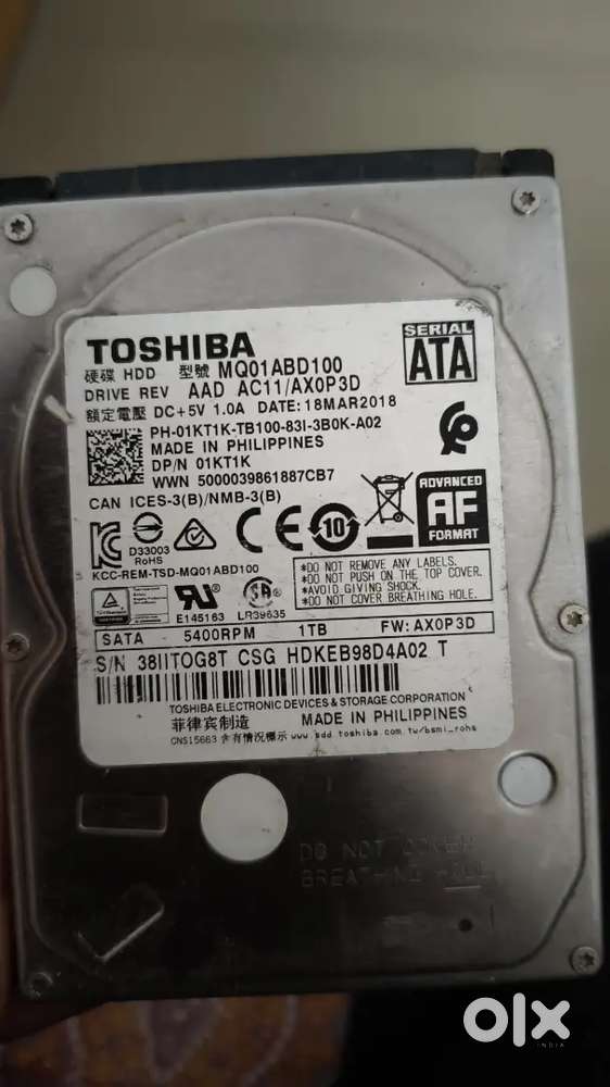 Toshiba hard disk