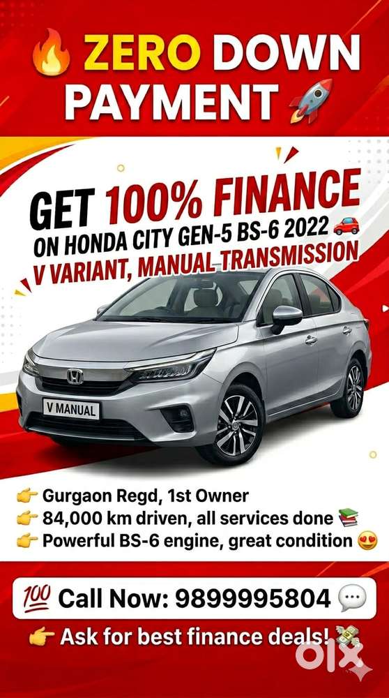 Honda City 1.5 V 5th Gen I-vtec Mt, 2022, Petrol
