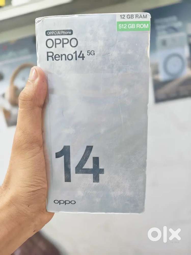 Oppo reno 14 5g  12/512gb seal pack bill and box with one year warrant