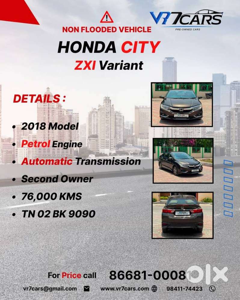 Honda City Zx Cvt, 2018, Petrol