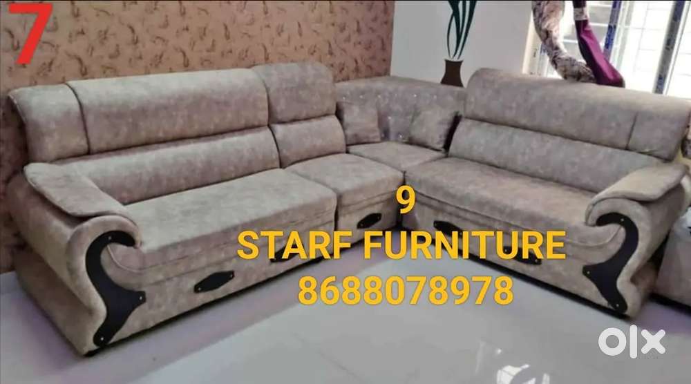 L SHAPE SOFA SET {MANUFACTURING RATES} STARF FURNITURE Sofa & Dining