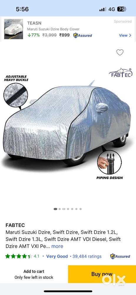 Maruti Suzuki Swift Dzire Car Cover