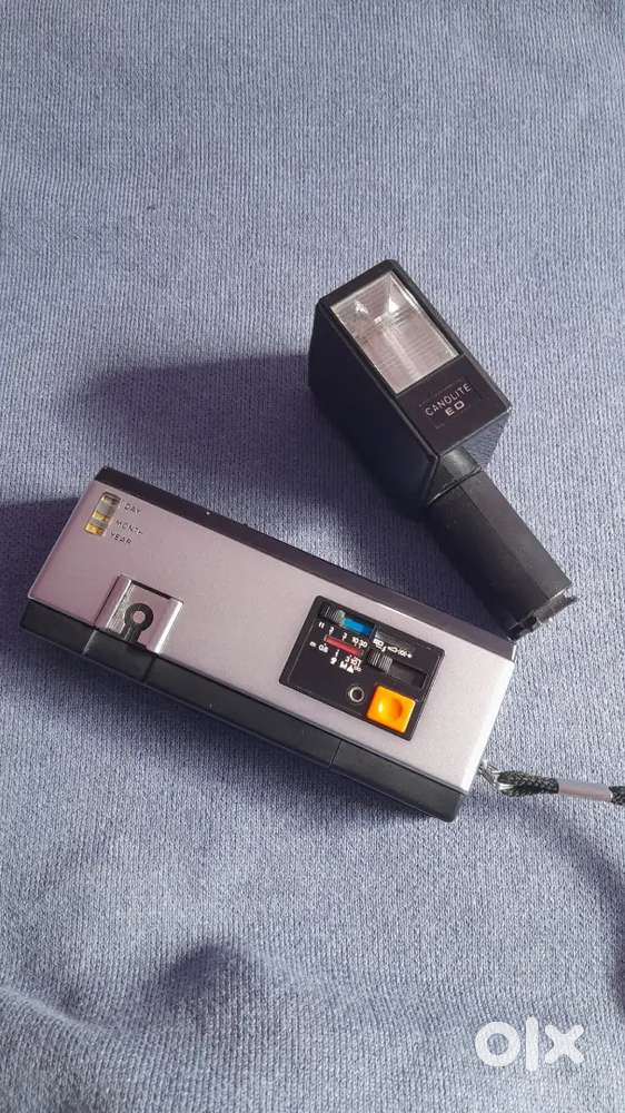 Rare Vintage Canon 110ED Pocket Film Camera with Canolite ED Flash
