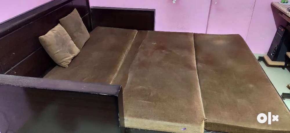 Sofa cum bed on sale wooden olx