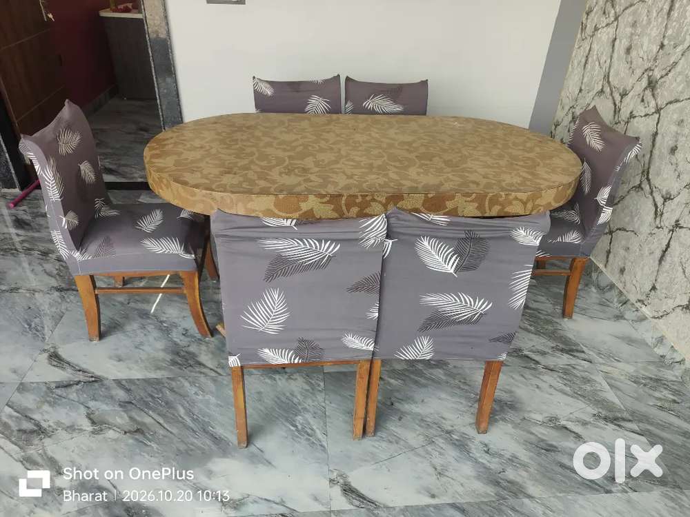 6 Seater Dining Table Set with 6 Chairs for Sale