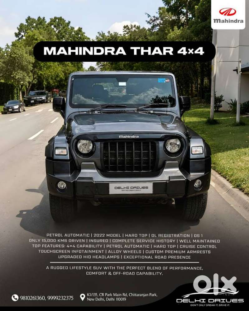 Mahindra Thar Lx P At 4wd 4s Ht, 2022, Petrol