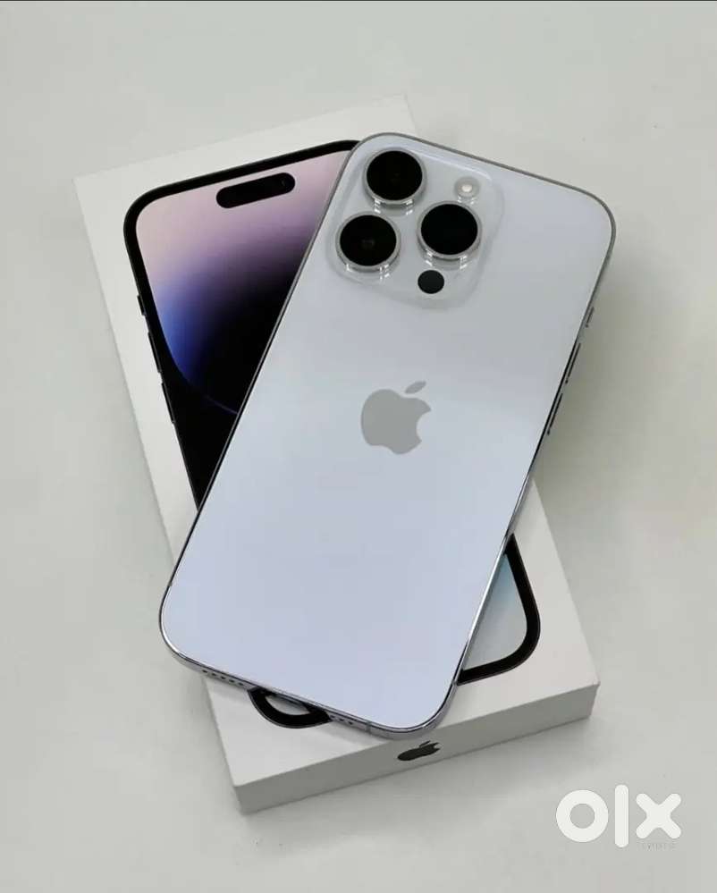 IPHONE 14PROMAX WHITE COLOUR WITH BILL BOX AND EARBUDS FREE