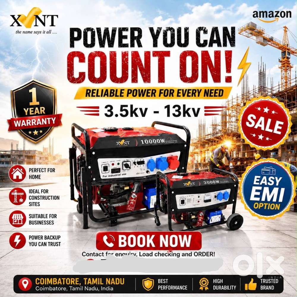 BRAND NEW HAWK & XLNT PORTABLE GENERATORS &ndash; 1.5 KVA TO 13 KVA