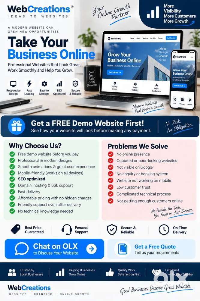Professional Website for Your Business | Free

Demo | Affordable Price