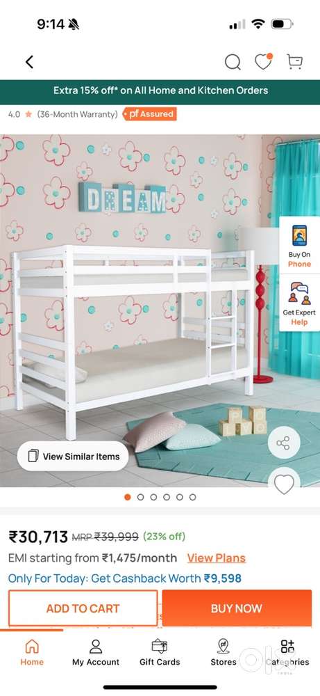 Bunk bed can be used as two single beds Beds Wardrobes