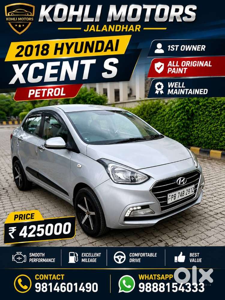 Hyundai Xcent 1.2 Vtvt S, 2018, Petrol