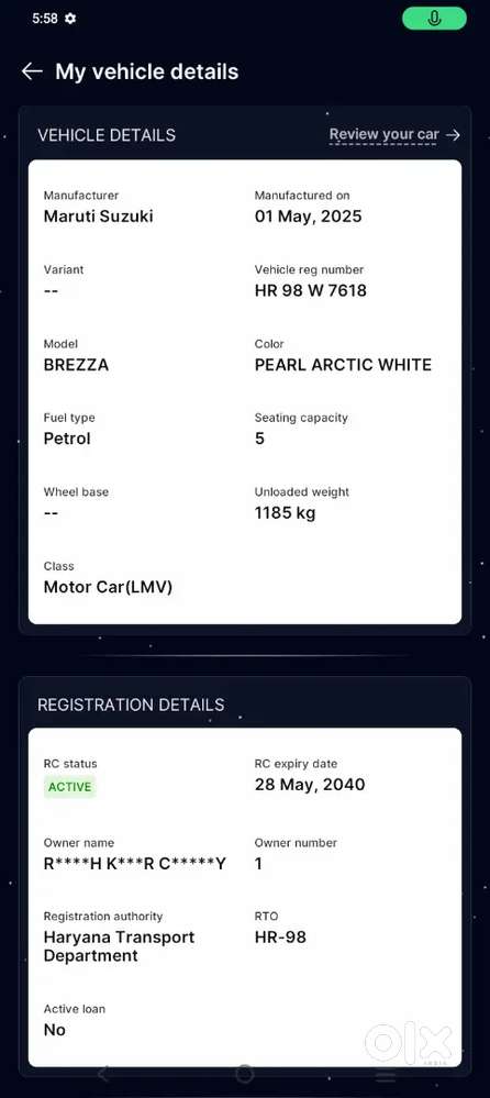 2025 Maruti Suzuki Brezza Zxi Smart Hybrid (manual)