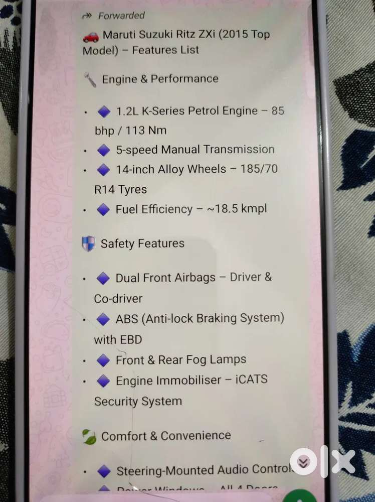 Maruti Suzuki Ritz 1.2 Zxi 2015