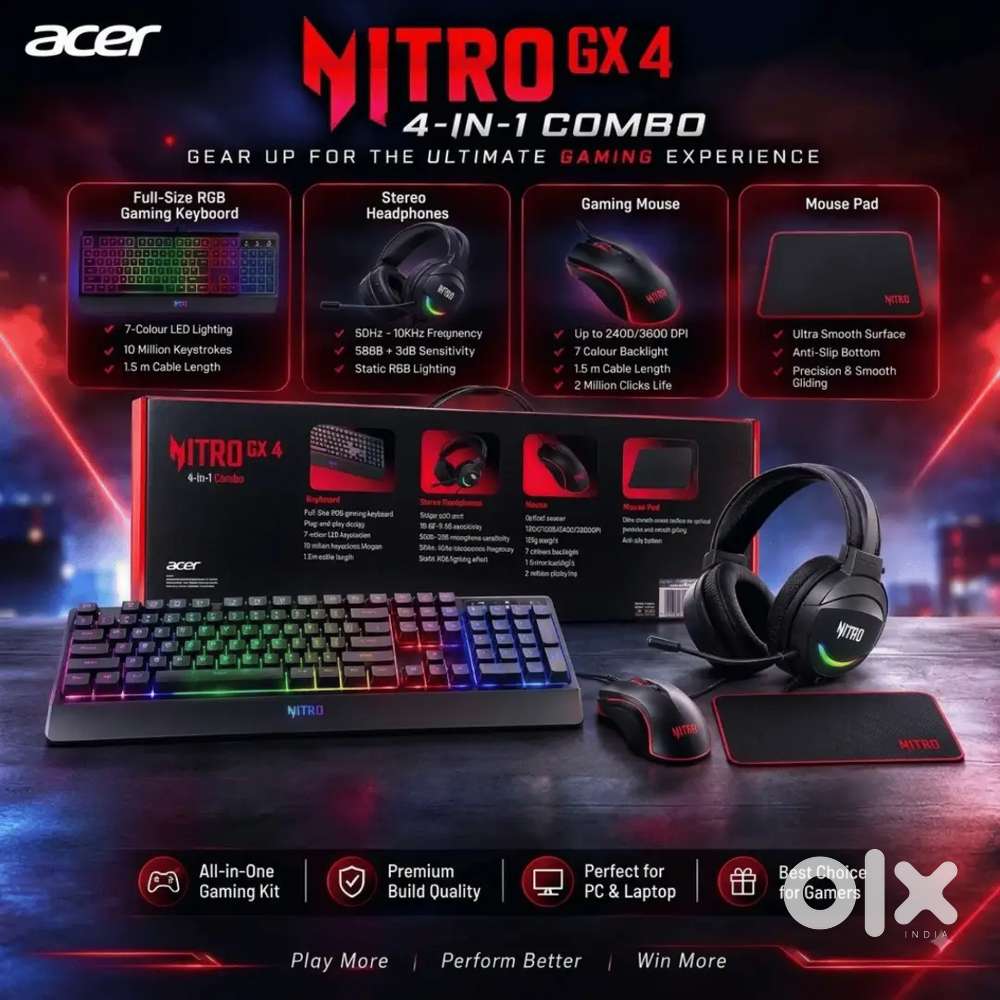 Acer Nitro GX4 ACOM104 4-in-1 Gaming Combo Kit ( Black )