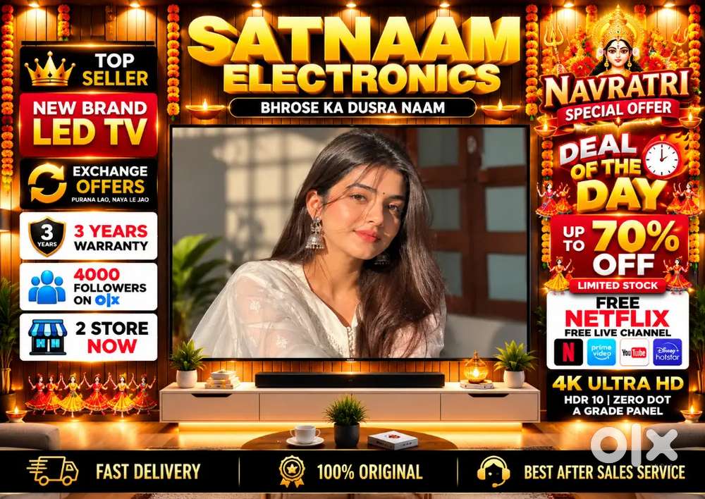 43 Q-LED TV 3 YEARS WARRANTY EXCHANGE OFFER HDR 10 ZERO DOT TECNOLOGY
