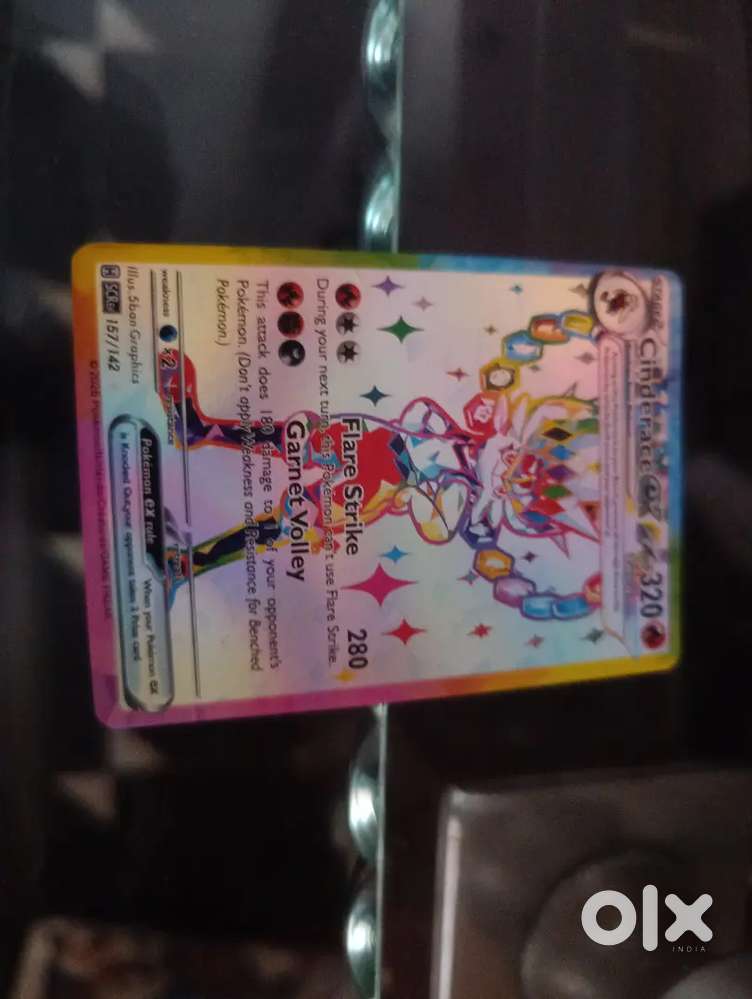 Ultra rare illustrator Hollow Cinderace EX crystal
